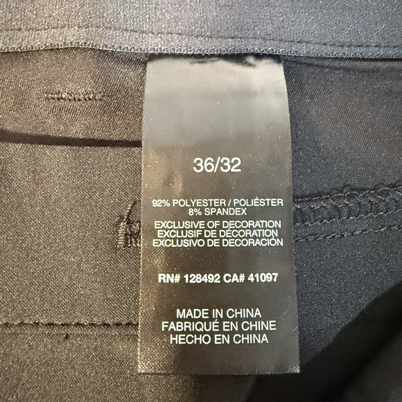 Mens NWT‎ 36x32 Performance Pants Greg Norman Stretch Comfort Classic Black Golf - Picture 10 of 16